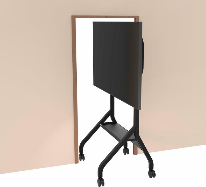 Actual product image Peerless AV trolley with shelf for displays up to 75inch up to 56kg up to VESA 800x400 colour black w (Universal, 75", 56 kg)