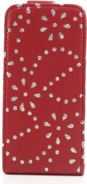 Produktbild König Design Schutzhülle Handy Case für Handy Apple iPhone 5c Strass Rot (Apple iPhone 5c)