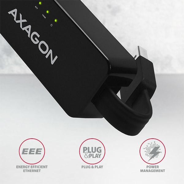 Image du produit Axagon ADE-XR Adaptateur Fast Ethernet 10/100 - USB 2.0 type A (USB 2.0, RJ45 (1x))