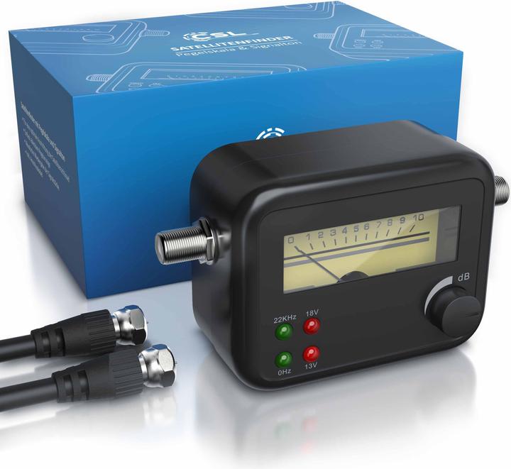 Produktbild CSL Satfinder, Satellitenfinder, Pegelskala, HD-fähig, Zeigeranzeige mit Signalton, Satelliten Finder (Messtechnik)