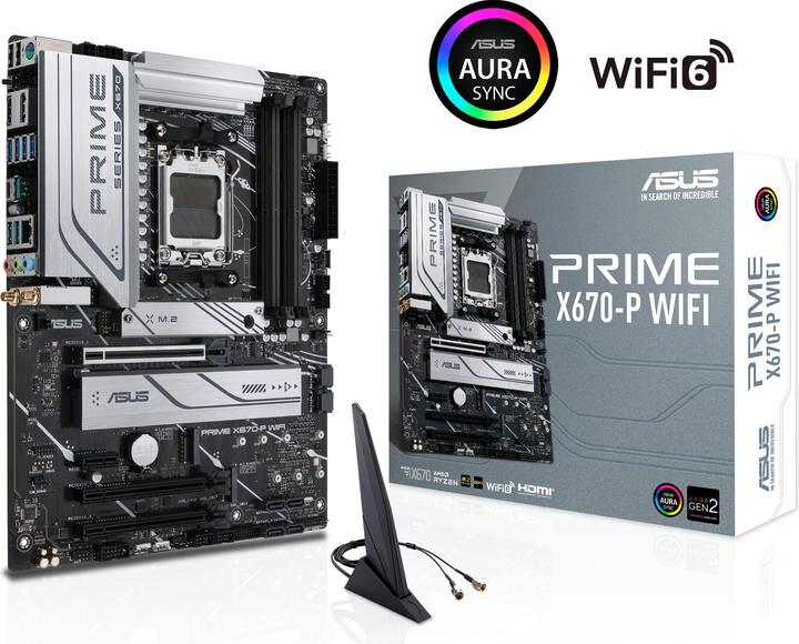 Actual product image ASUS PRIME X670-P WIFI (AM5, AMD X670, ATX)