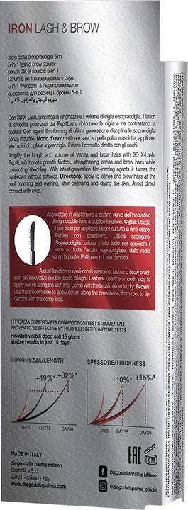 Actual product image Diego dalla Palma Iron Lash & Brow 5-in-1 Lash And Brow Serum 1 Transparent 6ml (6 ml)