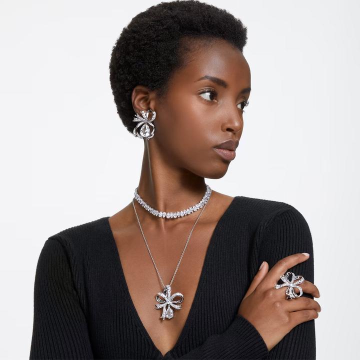 Immagine prodotto Swarovski Volta Collana Loop Large Bianco (Metallo Swarovski, 65 - 75 cm)