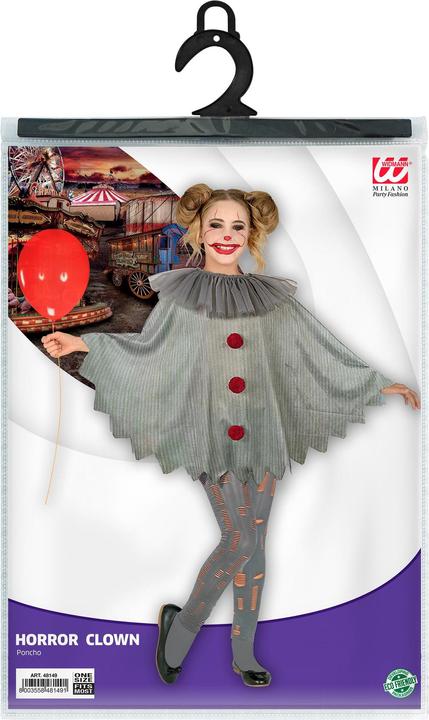 Produktbild Widmann HORROR CLOWN (Poncho), One Size Fits Most Children (One Size)
