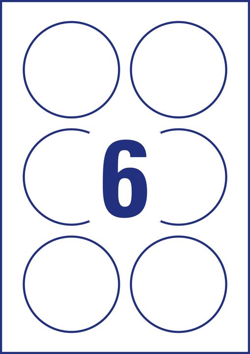 Image du produit Avery Etiquettes d'identification Zweckform, Diamètre : 80 mm blanches, rondes, réutilisables, papier