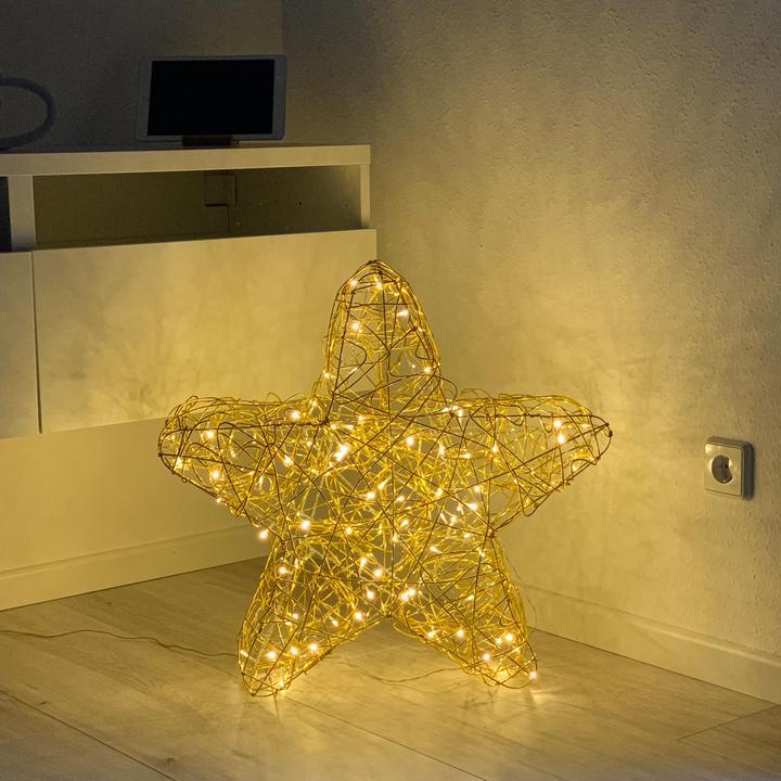 Produktbild Star Trading LED Outdoor-Leuchtstern,Sven, handgefertigt, gold, Ø 63cm