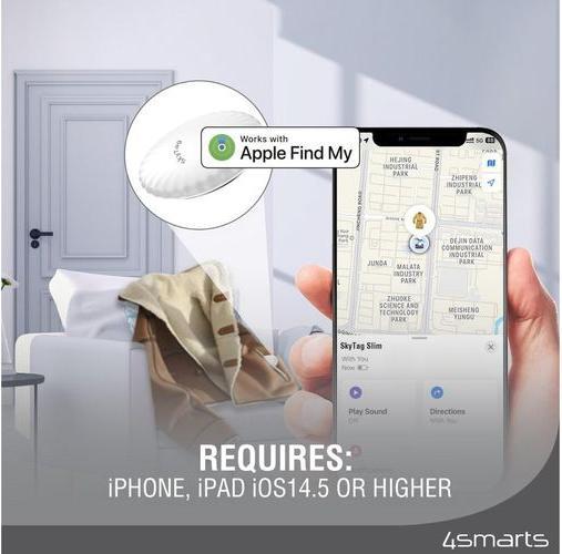 Immagine prodotto 4smarts SkyTag Slim set di 4 2x bianco, 1x nero, 1x rosso (iOS)