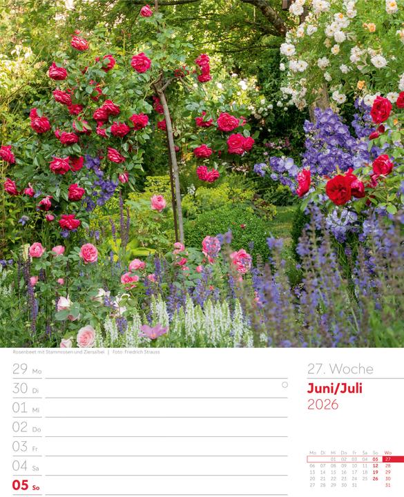 Produktbild Gartenglück - Wochenplaner Kalender 2026 (25 x 33 cm, Harter Einband, Deutsch)