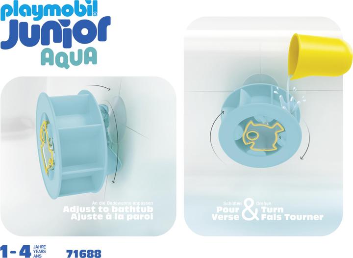 Image du produit Playmobil Roue à tourbillons d'eau avec bébé requin (71688, Playmobil Junior)