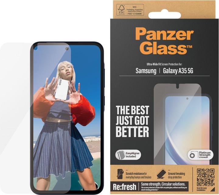 Productafbeelding PanzerGlass Ultra-Wide Fit (1 Stuk, Samsung Galaxy A35)