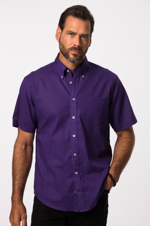 Produktbild JP1880 Hemd, Halbarm, Leinenmix, Buttondown-Kragen, Modern Fit (4XL)