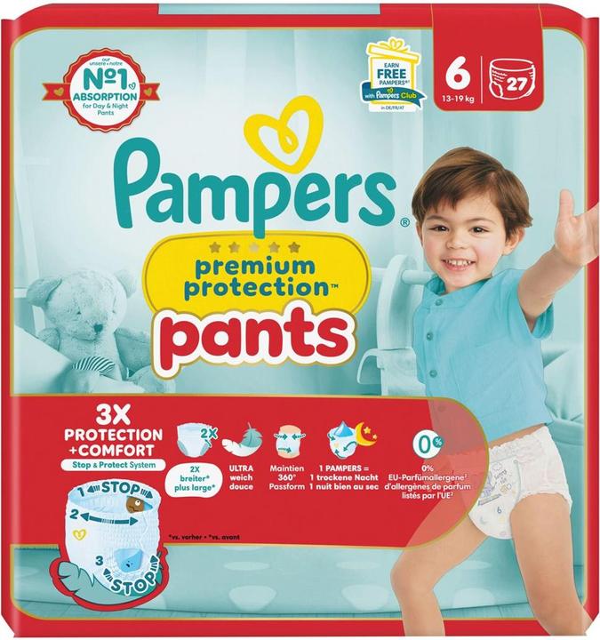 Pampers Premium Protection Pants (Gr. 6, Tragepack, 27 Stück)