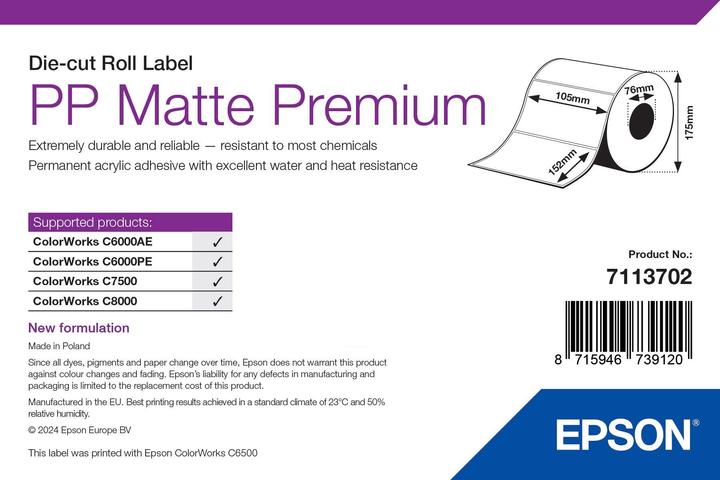 Produktbild Epson Pp Matte Label Premium Die-Cut