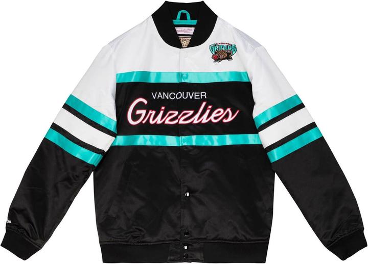 Actual product image Mitchell & Ness Heavyweight Satin Jacket - SCRIPT Vancouver Grizzlies - L (L)