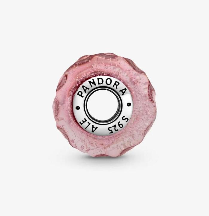 Produktbild Pandora Wavy Fancy Pink Charms/Beads (Glas, Silber 925)