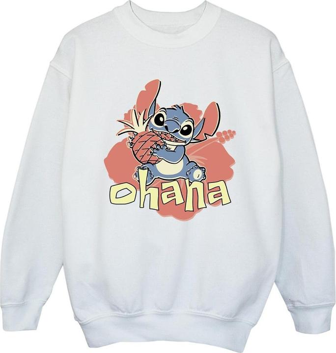 Actual product image Disney Girls Lilo And Stitch Ohana Pineapple Sweatshirt (116)