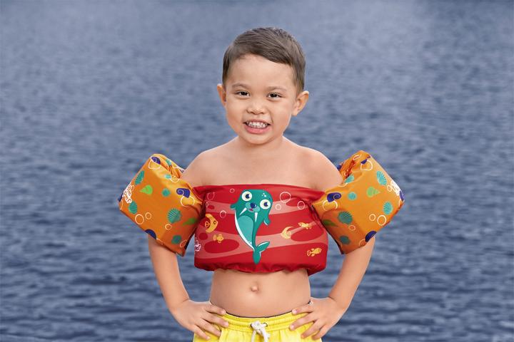 Actual product image Bestway Puddle Jumper® buoyancy aid walrus with textile cover, 2-6 years (10-25 kg)