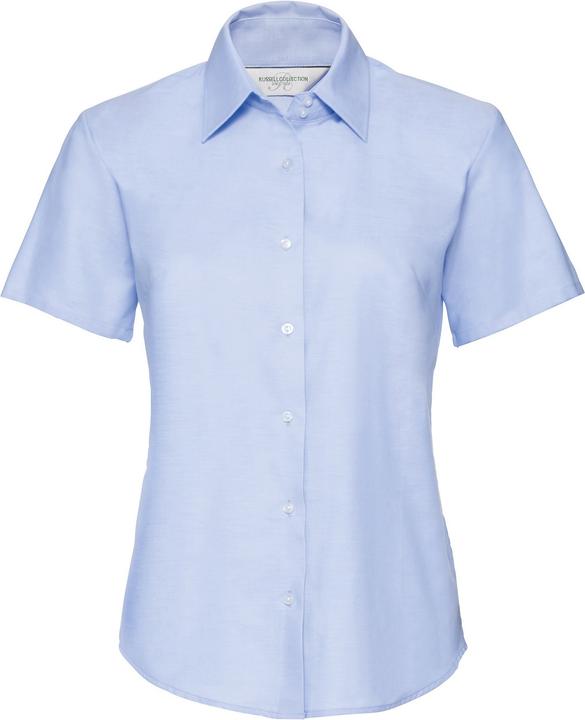 Russell Collection Easy Care Oxford Bluse Kurzarm