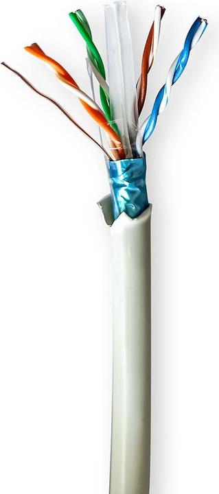 Produktbild Nedis Netzwerk-Kabel Rollen | CAT6 | Litzenleitung | F/UTP | Reines Kupfer | 100.0 m | Innenbereich (F/UTP, CAT6, 100 m)