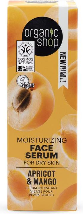 Actual product image Organic Shop Nourishing facial serum for dry skin, apricot and mango, 30 ml (30 ml)