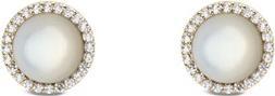 Daniel Wellington Gold-Plated Stud Earrings With Mother-Of-Pearl And Crystals - Audrey Dw00401405