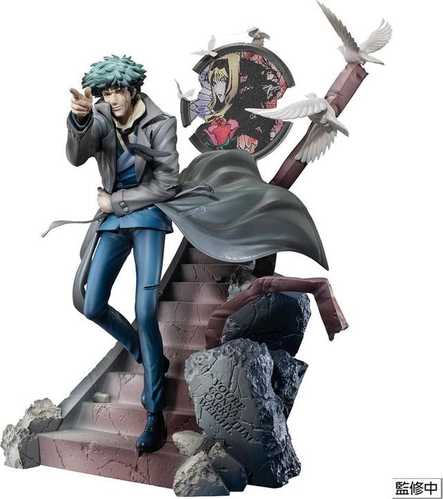 Actual product image Megahouse Cowboy Bebop PVC Statue 2nd GIG Spike Spiegel Daybreak 27 cm