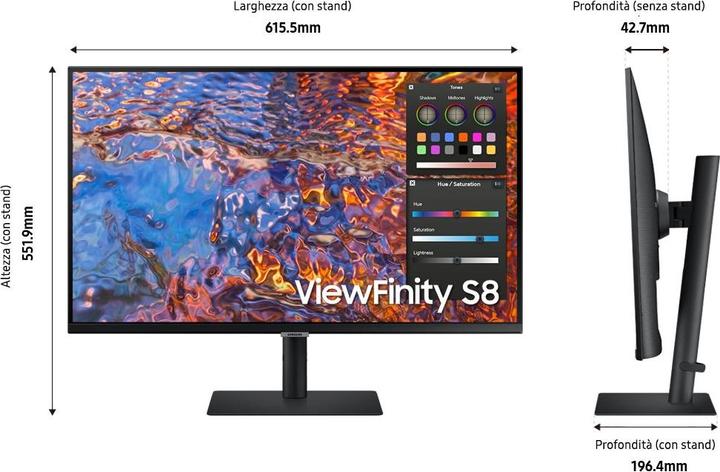 Actual product image Samsung ViewFinity S8 S80PB (3840 x 2160 Pixels, 27")