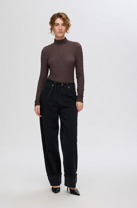 Produktbild Selected Femme Texturiertes Oberteil mit langen Ärmeln (L)