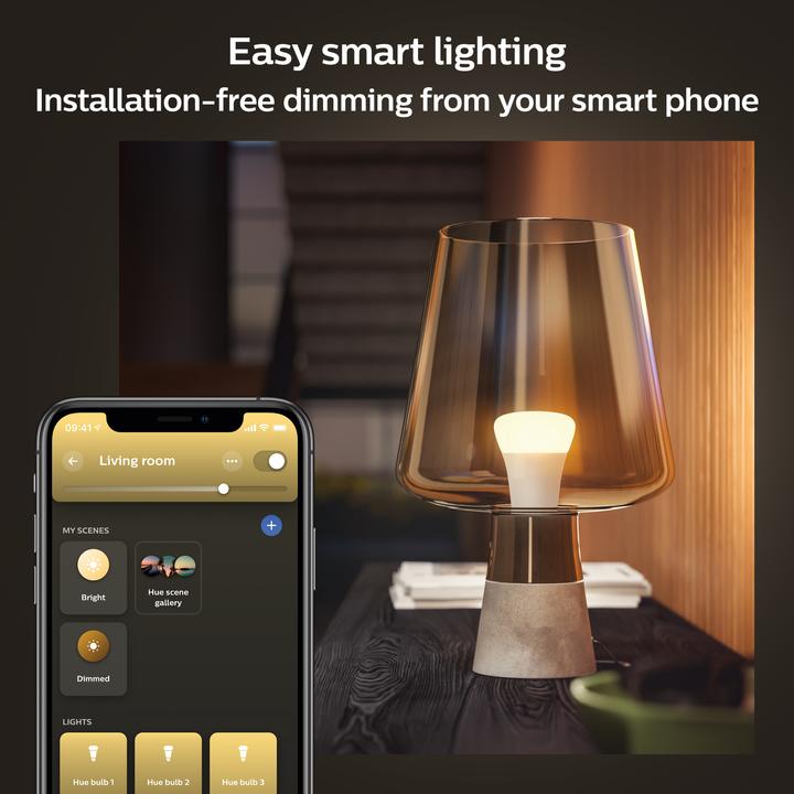 Productafbeelding Philips Hue Tint wit (E27, 9 W, 806 lm, 4 x, F)