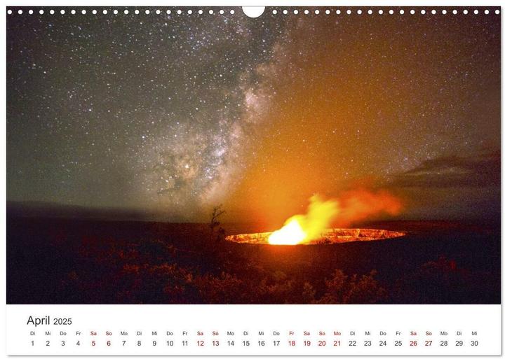 Produktbild Vulkane - Beeindruckende Feuerberge (Wandkalender 2025 DIN A3 quer), Monatskalender (A3, Deutsch)