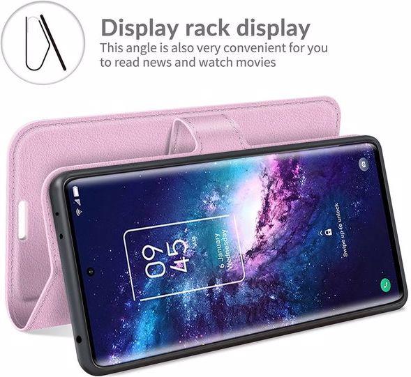 Actual product image MU Classic Litchi Leather Bookcover Series (TCL 20 Pro 5G)