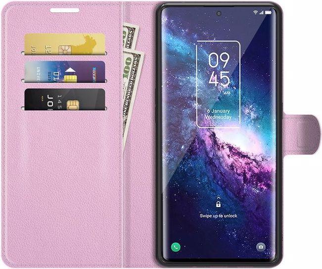 Actual product image MU Classic Litchi Leather Bookcover Series (TCL 20 Pro 5G)