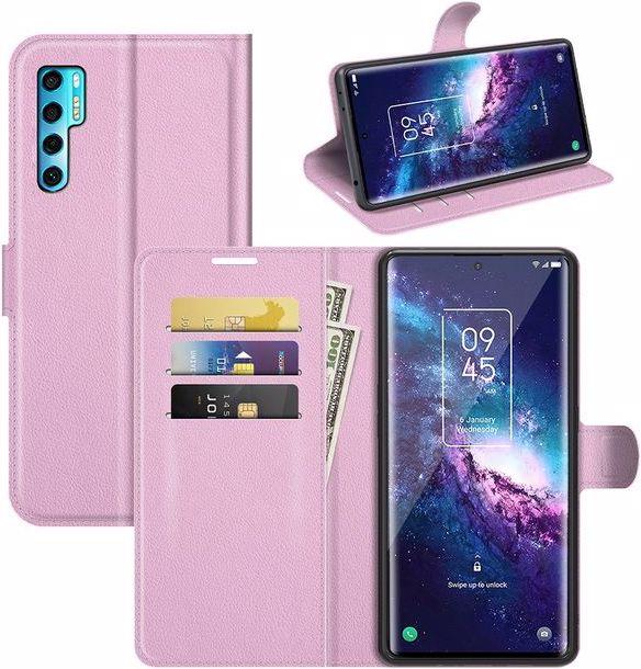 Actual product image MU Classic Litchi Leather Bookcover Series (TCL 20 Pro 5G)