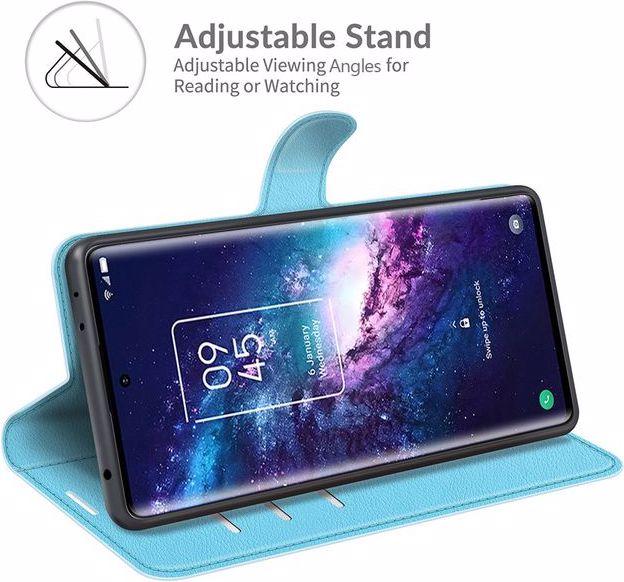 Actual product image MU Classic Litchi Leather Bookcover Series (TCL 20 Pro 5G)