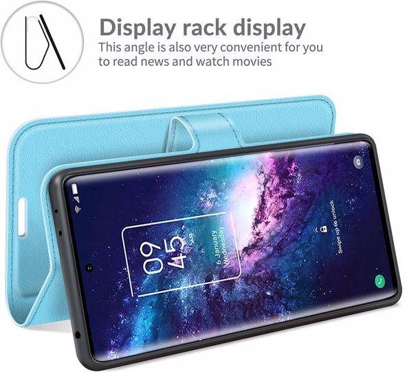 Actual product image MU Classic Litchi Leather Bookcover Series (TCL 20 Pro 5G)