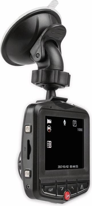 Image du produit Eufab Caméra de tableau de bord automobile (Vision nocturne, Batterie, Accéléromètre, Récepteur GPS, Bluetooth, Microphone intégré, WiFi, Écran intégré, Full HD)