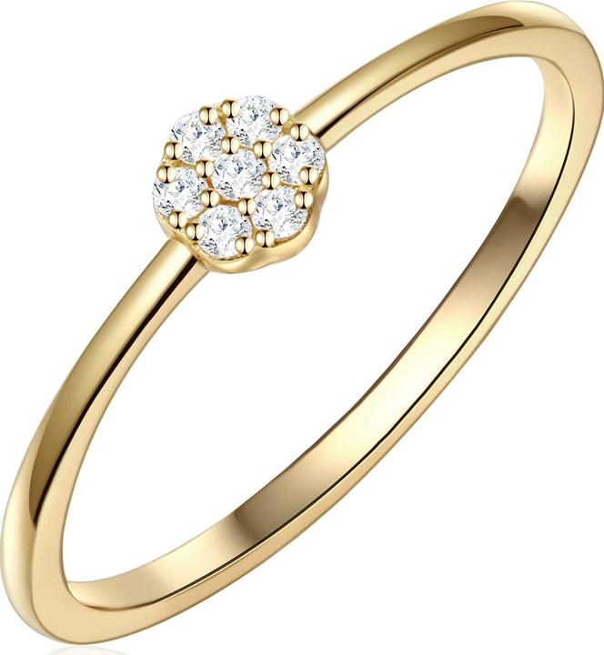 Produktbild Glanzstücke München Damen Sterling Silber Zirkonia gelbgold - 23676 (58, 925 Silber)
