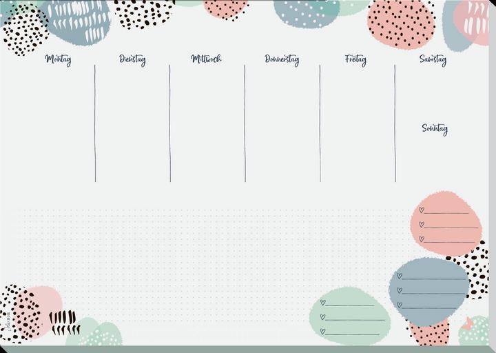 Produktbild Jolie Papier-Schreibunterlage ®, A3, Rose Inspiration (DE), Layout in deutscher Sprache, mit undatier (42 x 29 cm)