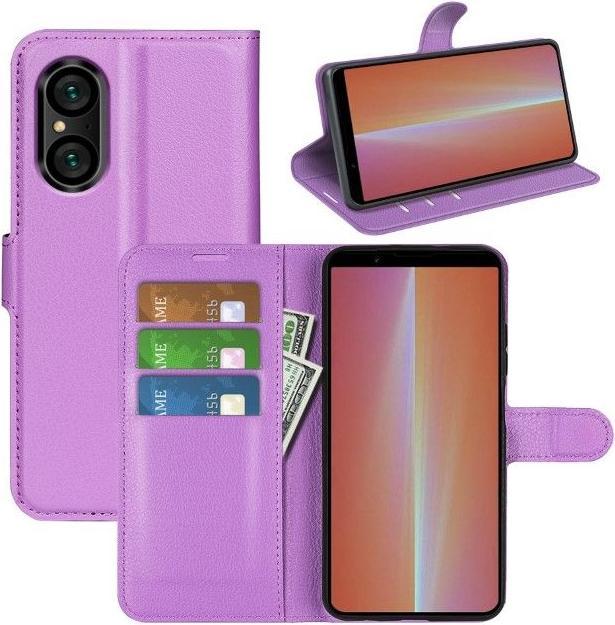 Actual product image MU Classic Litchi Leather Bookcover Series (Sony Xperia 5 V)