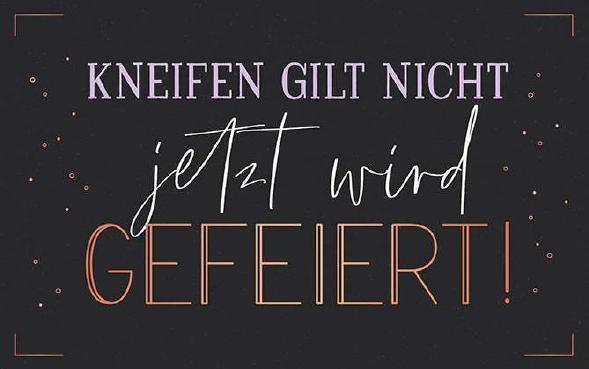 Produktbild Postkarte VintageArt Kneifen gilt nicht jetzt wird gefeiert