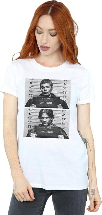 Immagine prodotto Supernatural Maglietta Winchester Mugshot in cotone da donna/ragazzo (XL)
