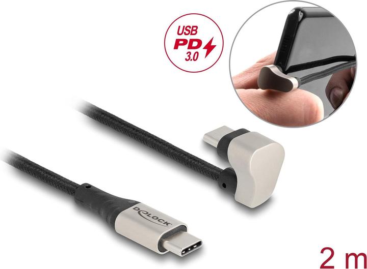 Immagine prodotto Delock Cavo USB 2.0 USB Type-C da spina a spina 180° gewi (2.20 m, USB 2.0, 20 W)