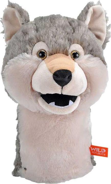 Actual product image Wild Republic Plush Hand Puppet Wolf with Sound Wild Call Puppet