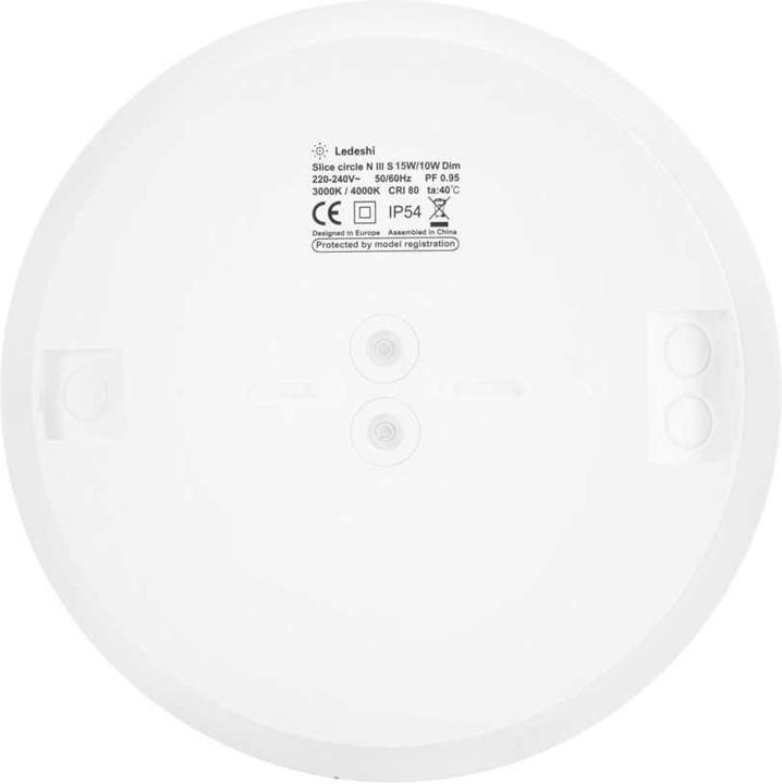 Actual product image Ledeshi Surface mounted luminaire SLICE CIRCLE N III 18/24W 3000/4000K HF Silver (2800 lm)