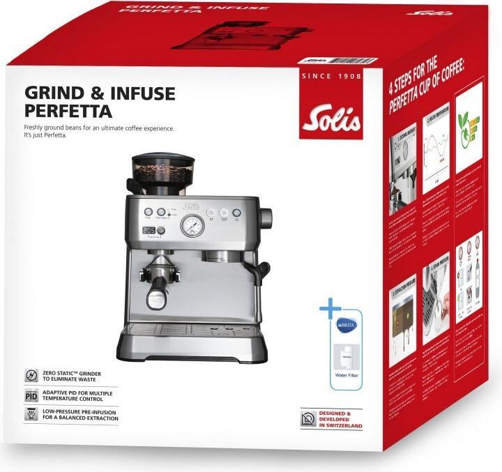 Actual product image Solis Perfetta Grind & Infuse portafilter
