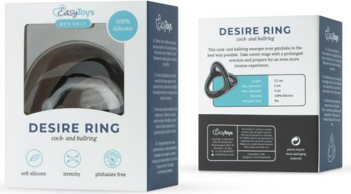 Image du produit Easytoys Cock et anneau de balle (3 cm)