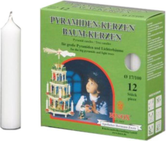 Actual product image Knox Pyramid Candles 17/100 - white, 12 pieces (12 pcs.)