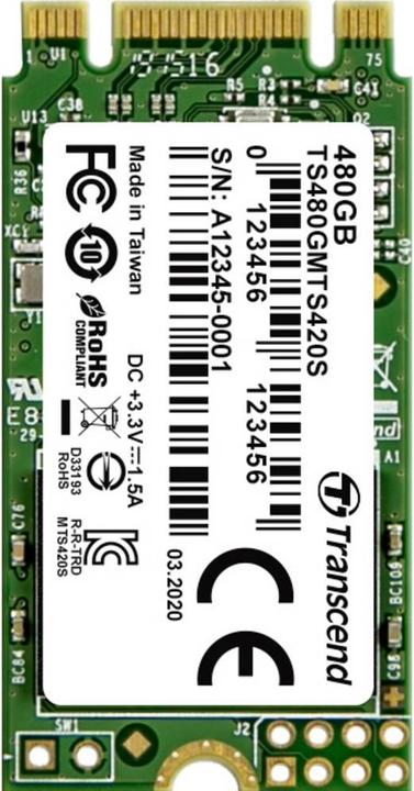 Actual product image Transcend 420S (480 GB, M.2 2242)
