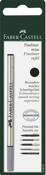 Actual product image Faber-Castell Fineliner refill 0.4mm Slim black (Refill, Black, 0.40 mm)