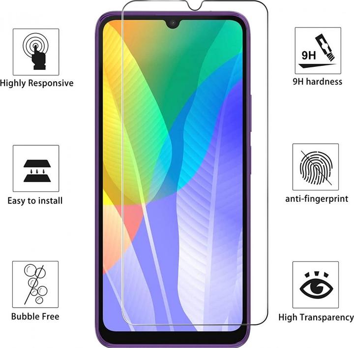 Produktbild Screenguard Huawei Y6p Panzerglas Schutzfolie Case Friendly Design (1 Stück, Huawei Y6p)